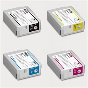Fuldt conjunto de cartuchos de tinta para Epson ColorWorks C4000, Preto Brilhante